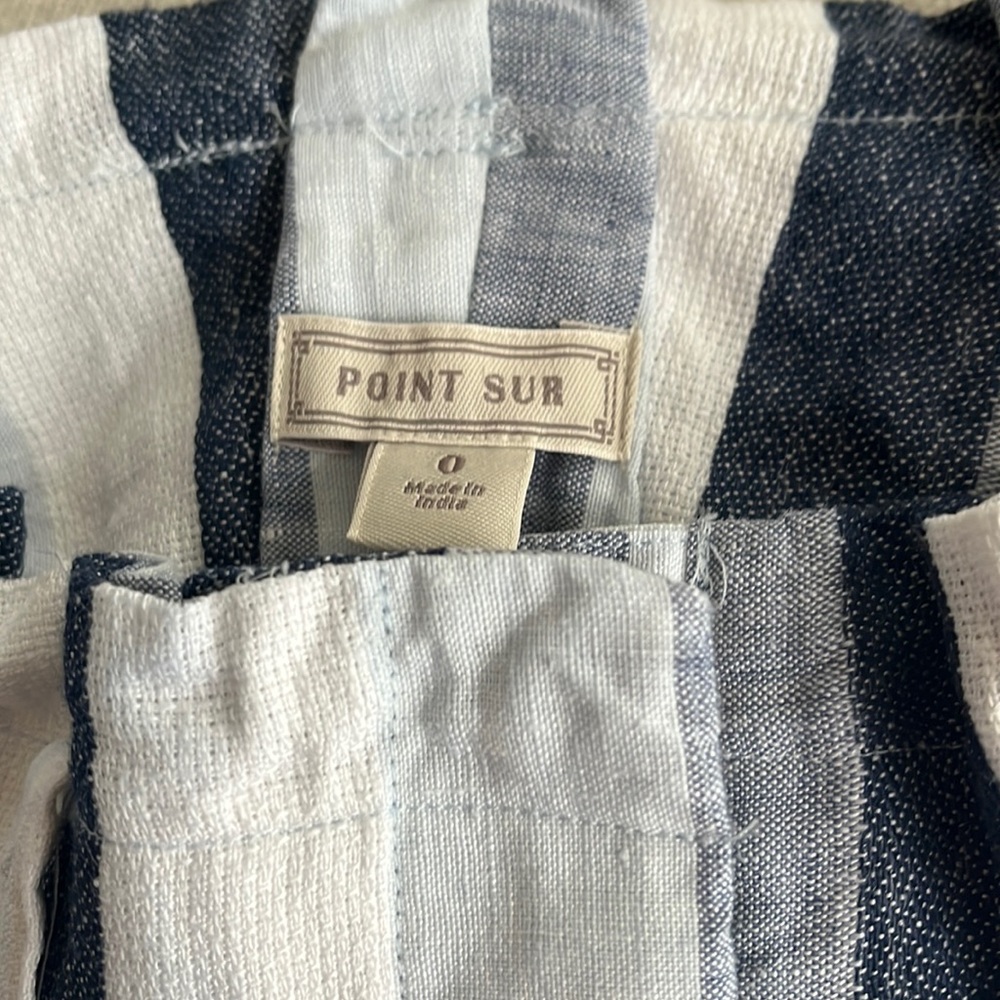 Striped high waist pants